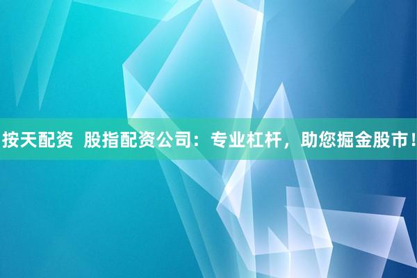按天配资 股指配资公司:专业杠杆,助您掘金股市!