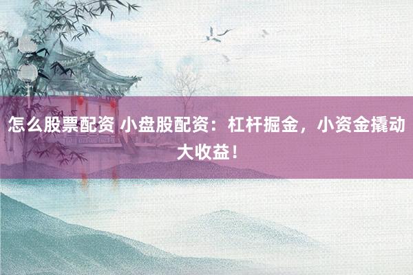 怎么股票配资 小盘股配资：杠杆掘金，小资金撬动大收益！