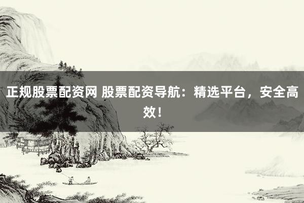 正规股票配资网 股票配资导航:精选平台,安全高效!