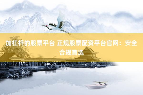 加杠杆的股票平台 正规股票配资平台官网：安全合规首选
